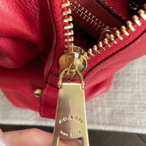 Coach Red pebble leather Satchel
